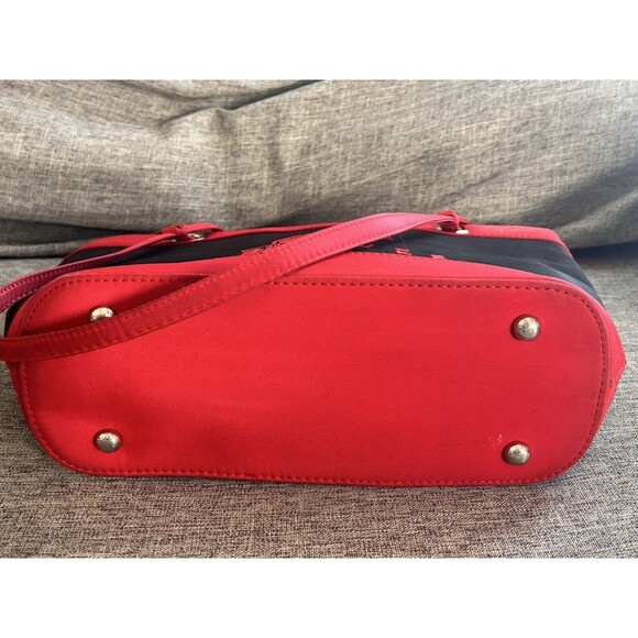 Sandol Ohio State University OSU Buckeyes Purse Red Black Double Handles Zip - Picture 6 of 10